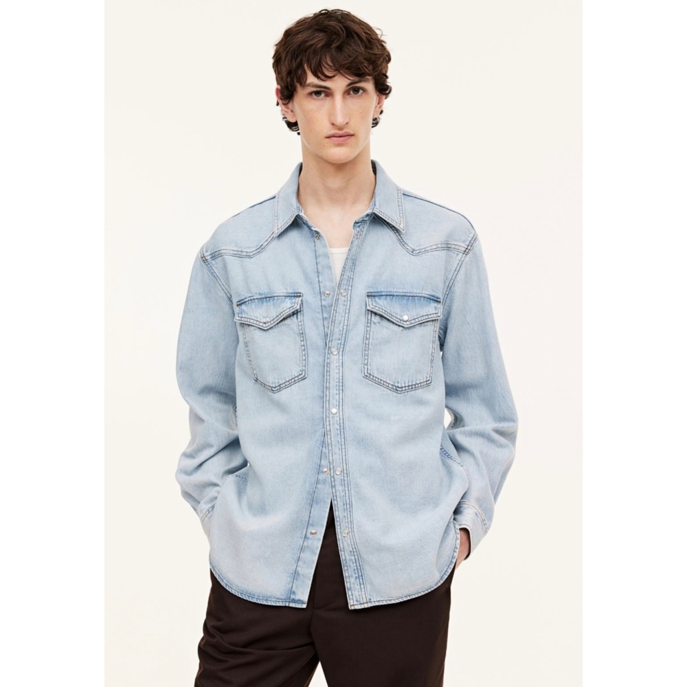 NWOT H&M Mens Regular Fit Denim Shirt